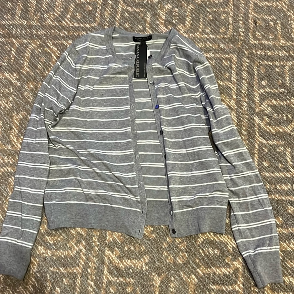 New Banana Republic striped cardigan